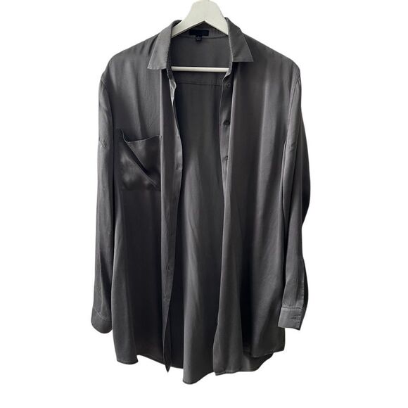 ATM Grey Silk Shirt - Picture 1 of 6